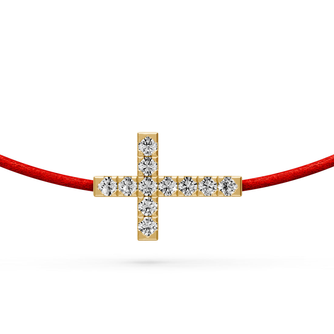 String bracelet with Diamond in Yellow Gold