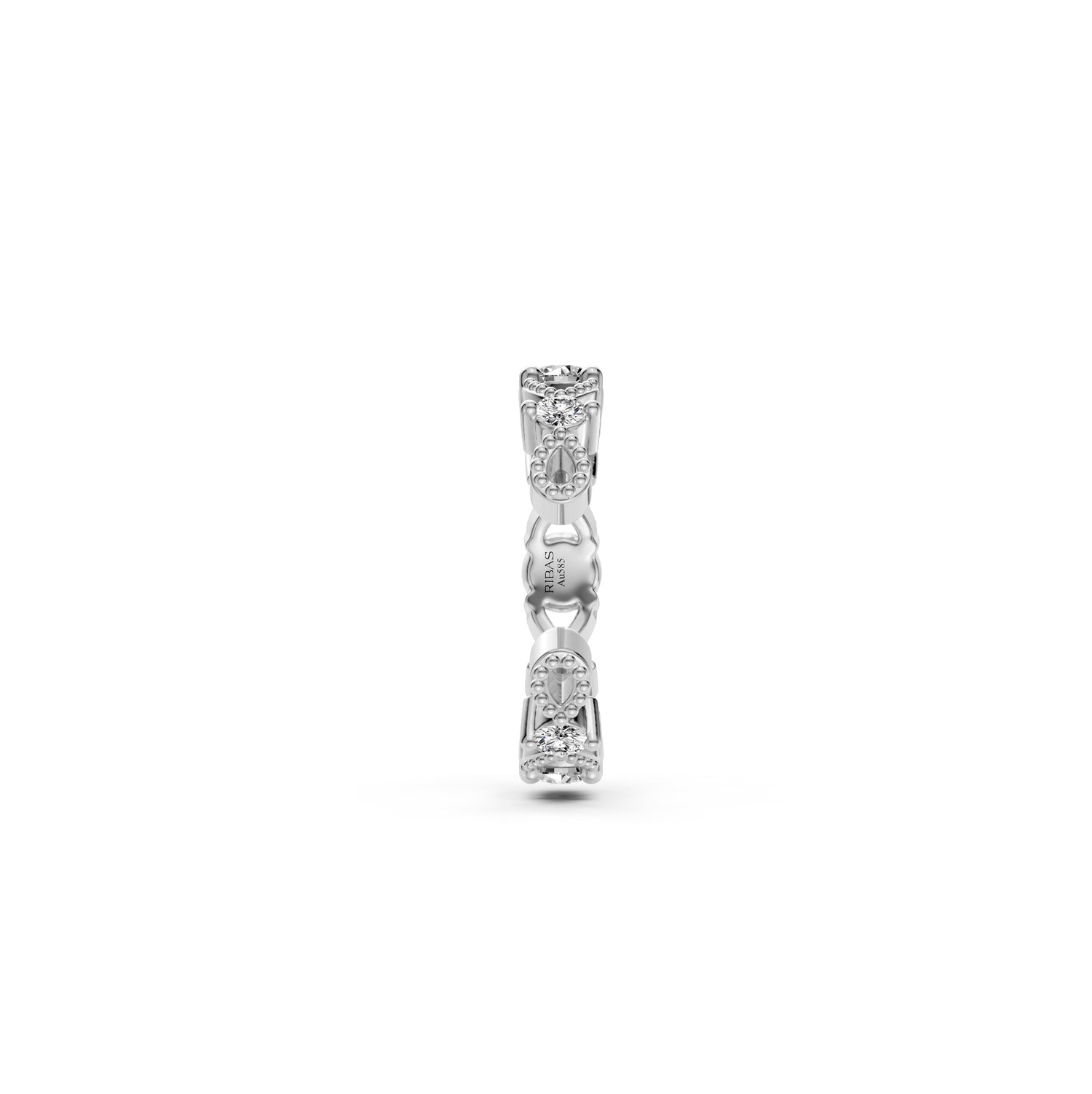 Diamond Cuff in White Gold