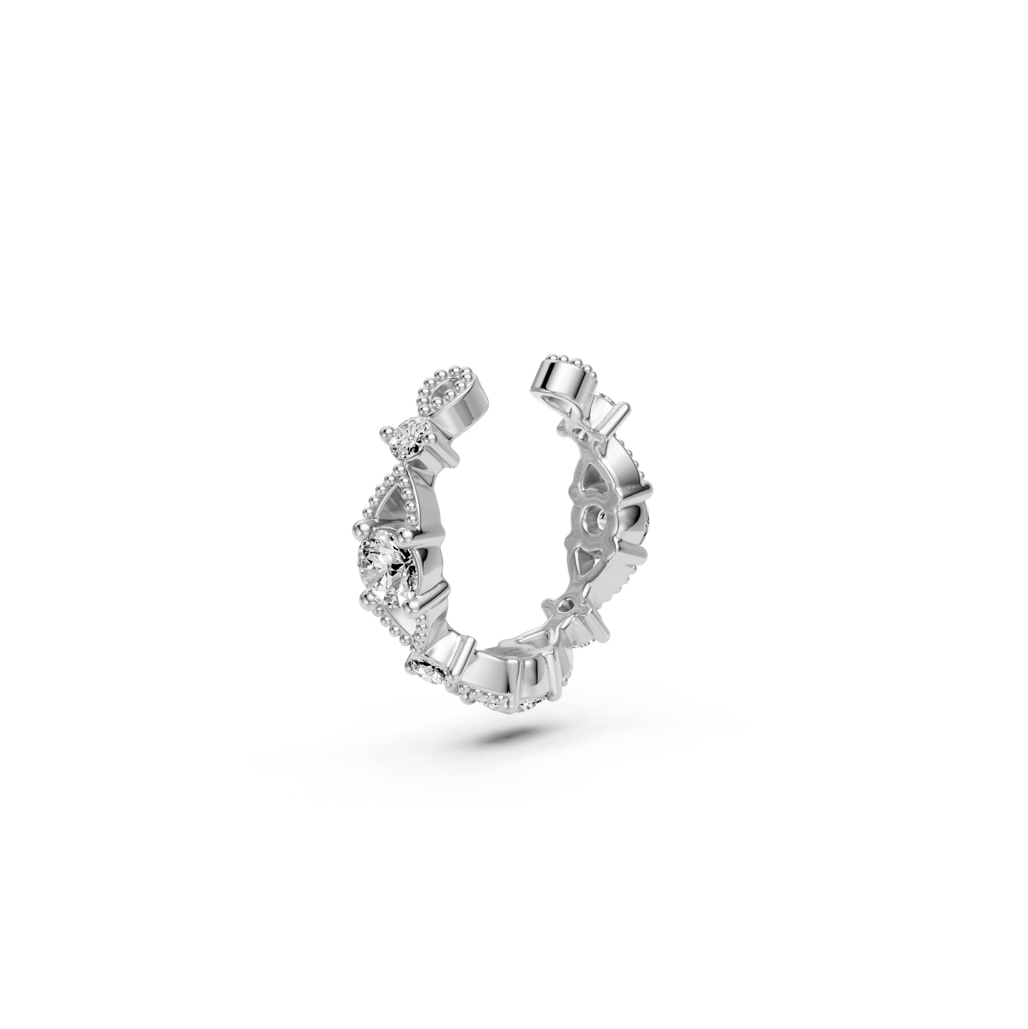 Diamond Cuff in White Gold
