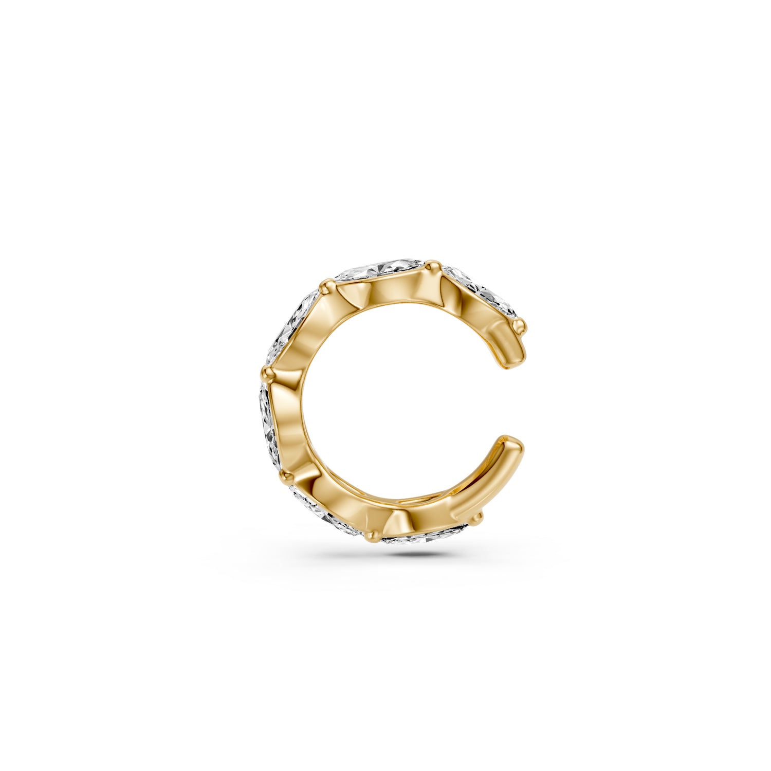 Diamond Cuff Earring in Yellow Gold