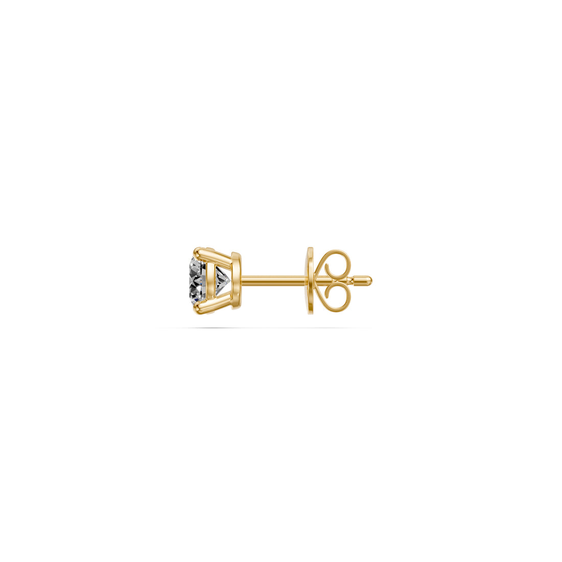 Diamond Stud Earrings in Yellow Gold