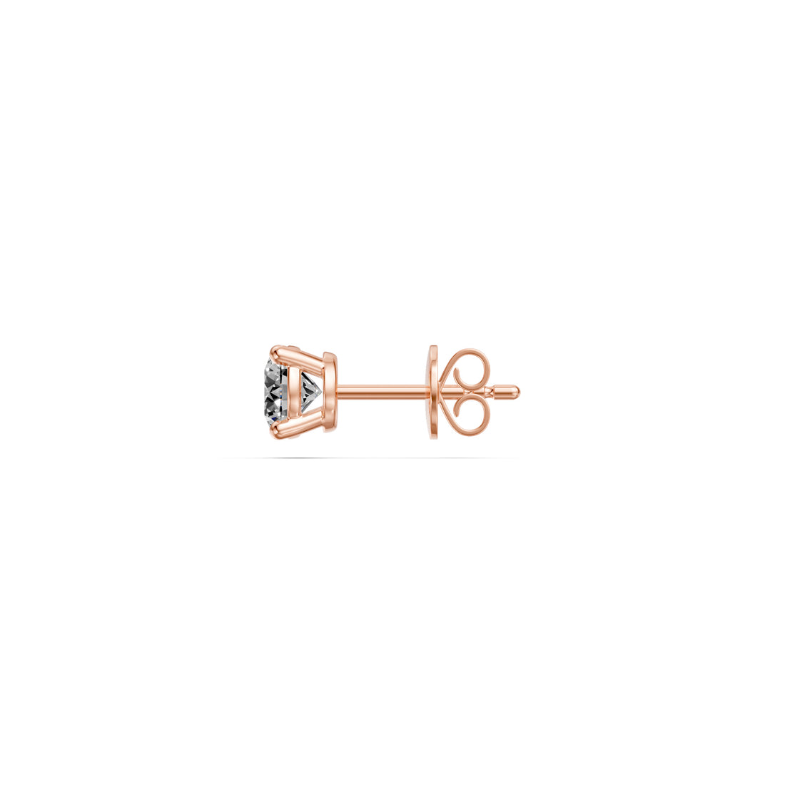 Diamond Stud Earrings in Rose Gold