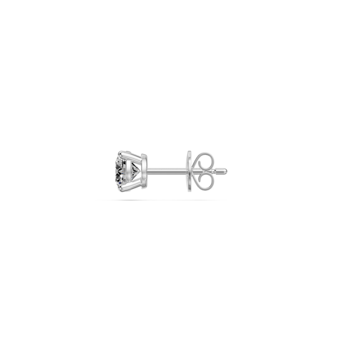 Diamond Stud Earrings in White Gold