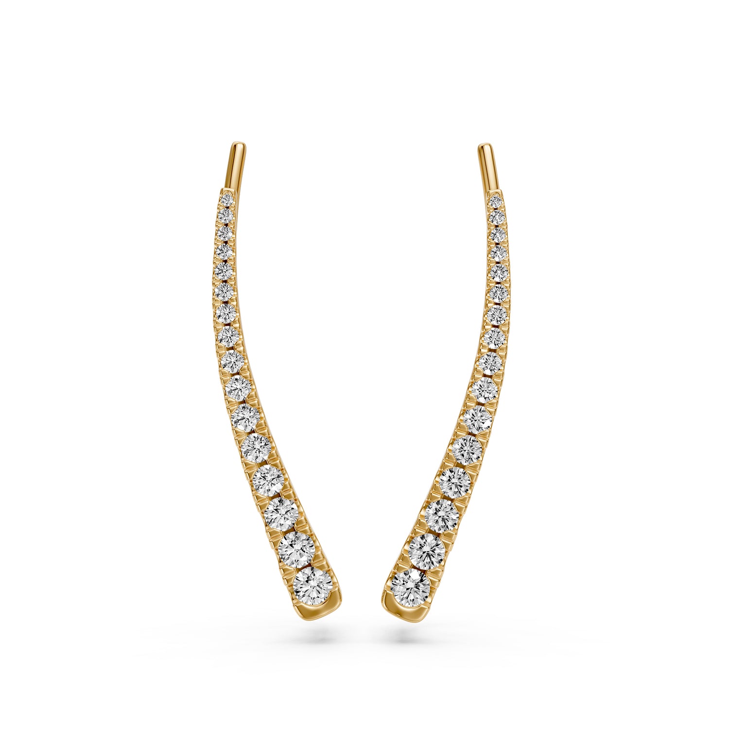 Diamond Earrings in Yellow Gold