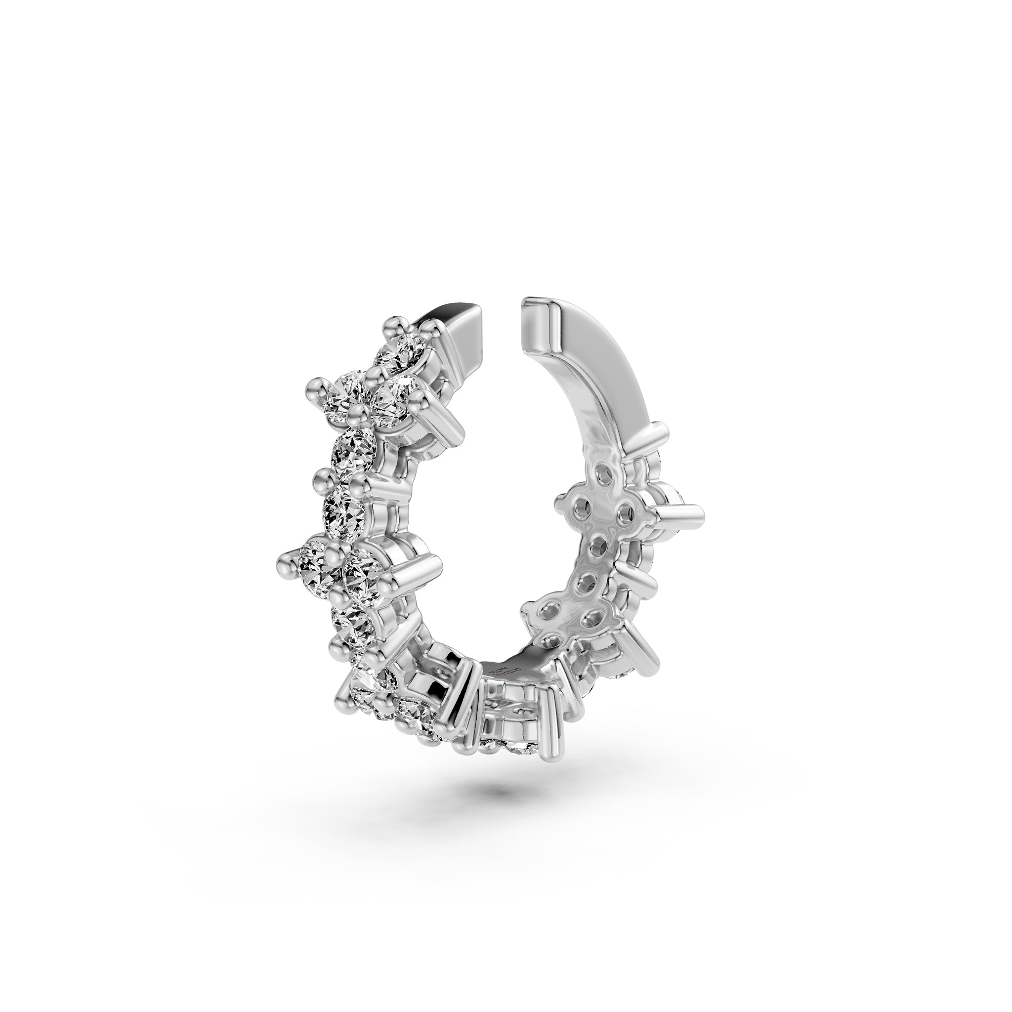 Diamond Cuff Earring in White Gold
