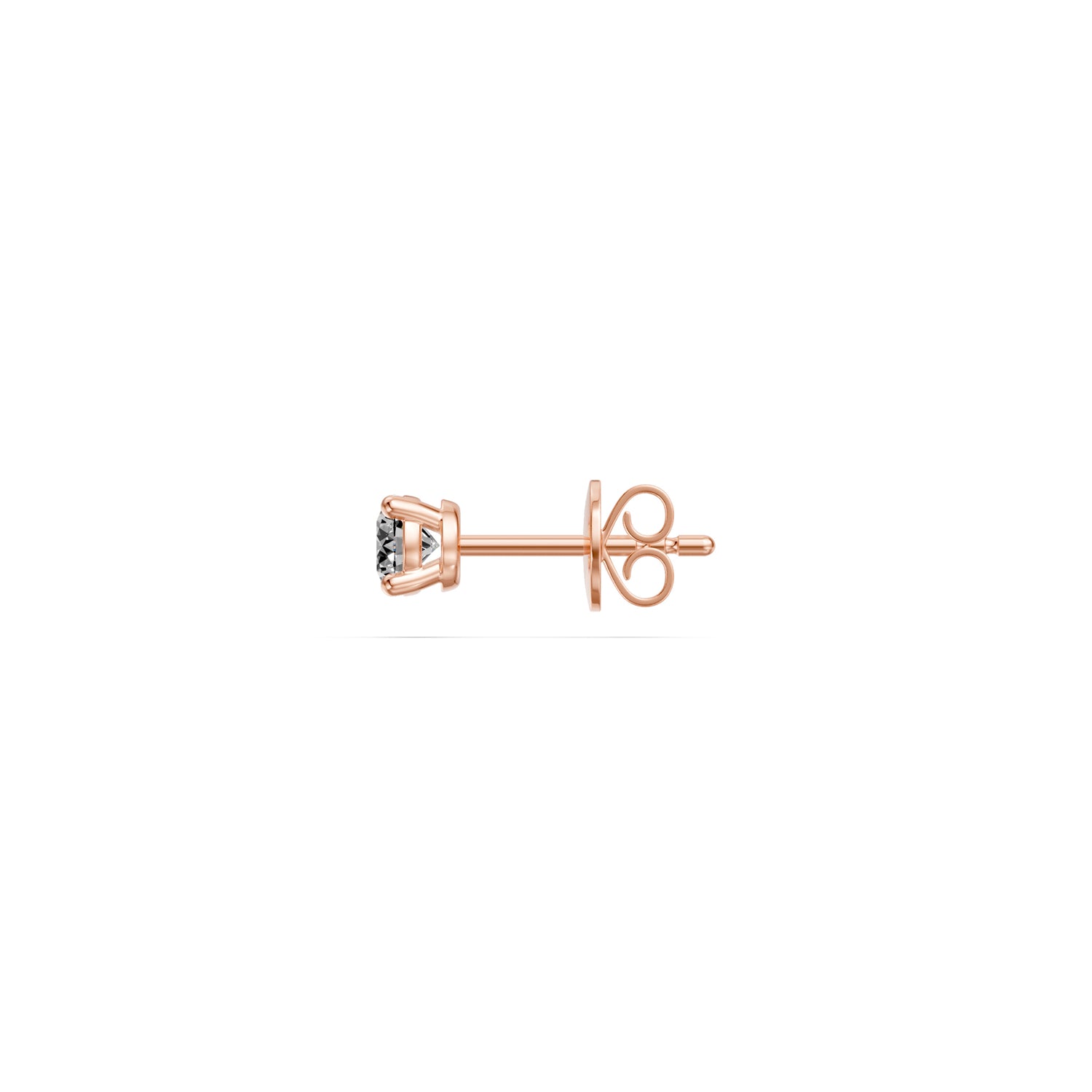Diamond Stud Earrings in Rose Gold