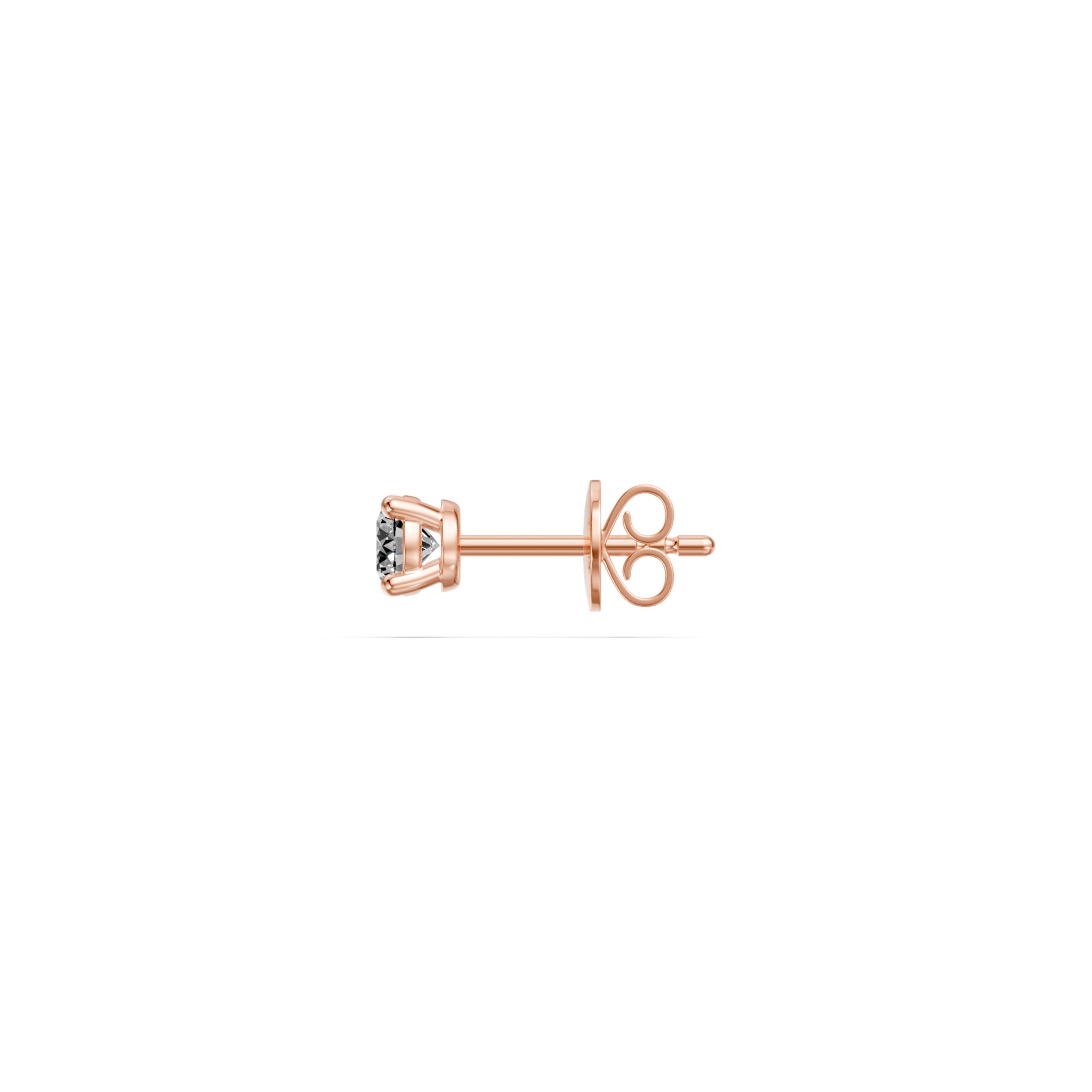 Diamond Stud Earrings in Rose Gold