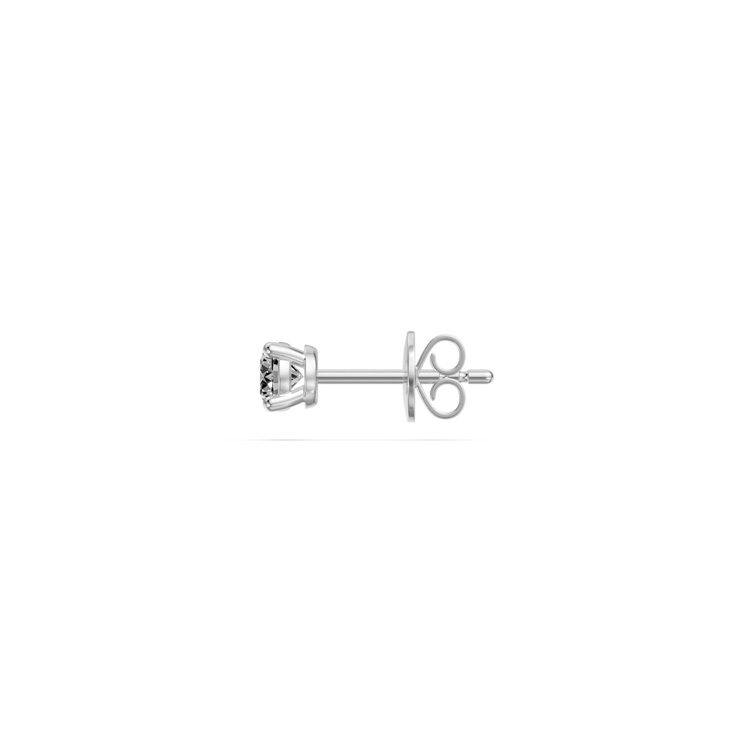 Diamond Stud Earrings in White Gold