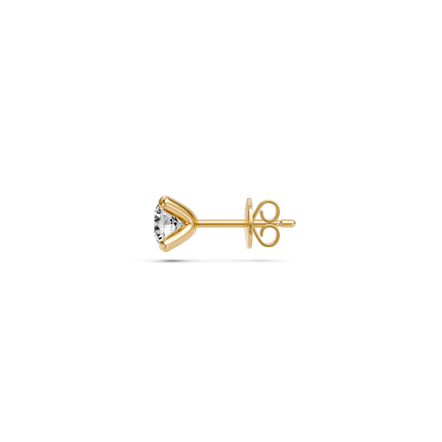 Diamond Stud Earrings in Yellow Gold
