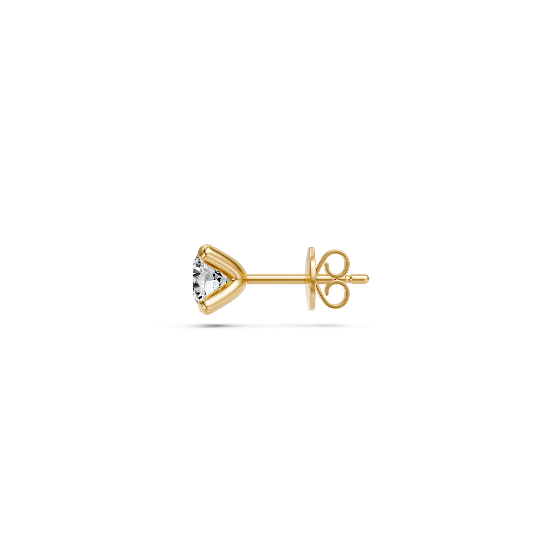 Diamond Stud Earrings in Yellow Gold