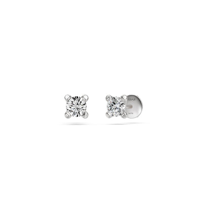 Diamond Stud Earrings in White Gold