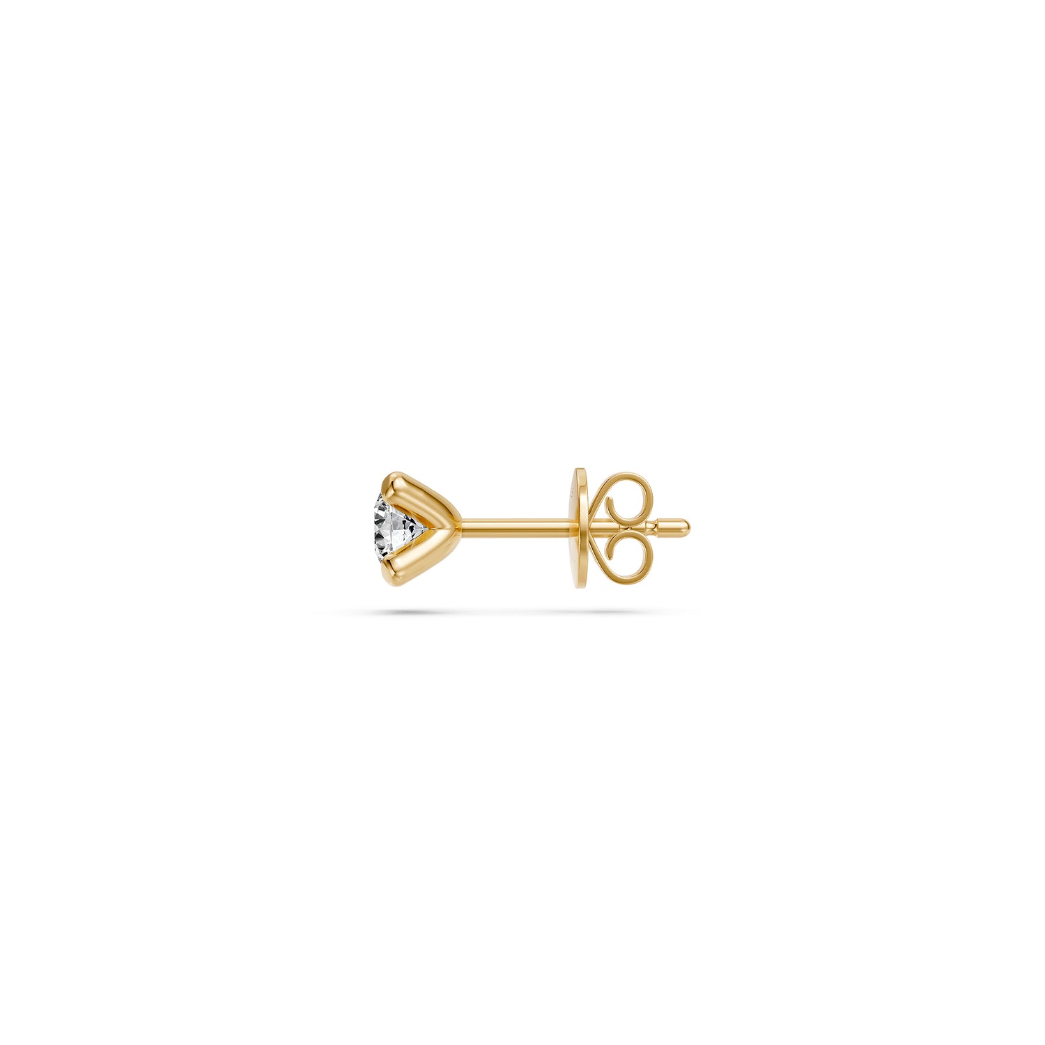 Diamond Stud Earrings in Yellow Gold