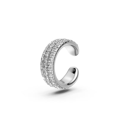 Diamond Cuff Earring in White Gold