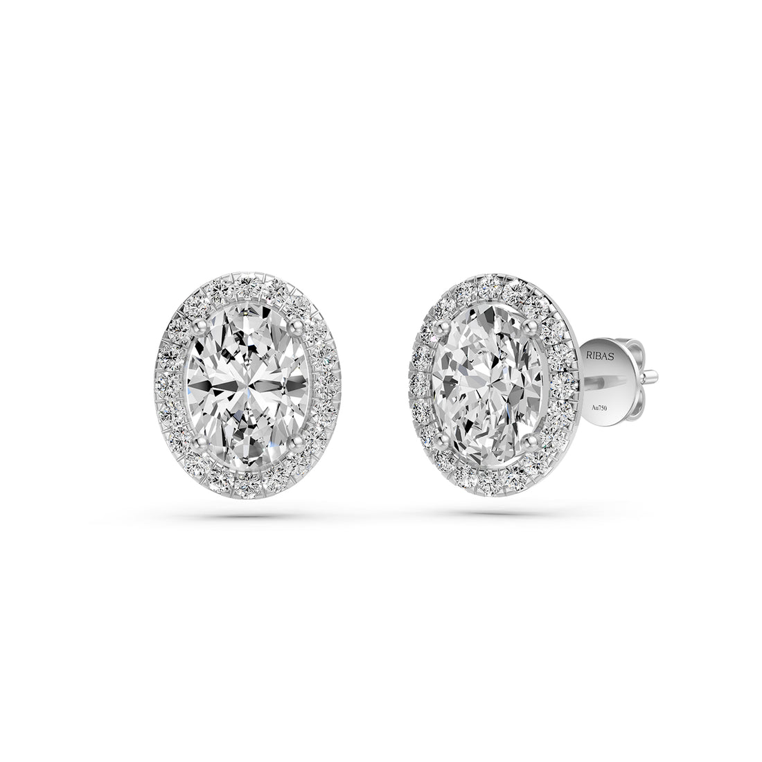 Diamond Earrings in White Gold