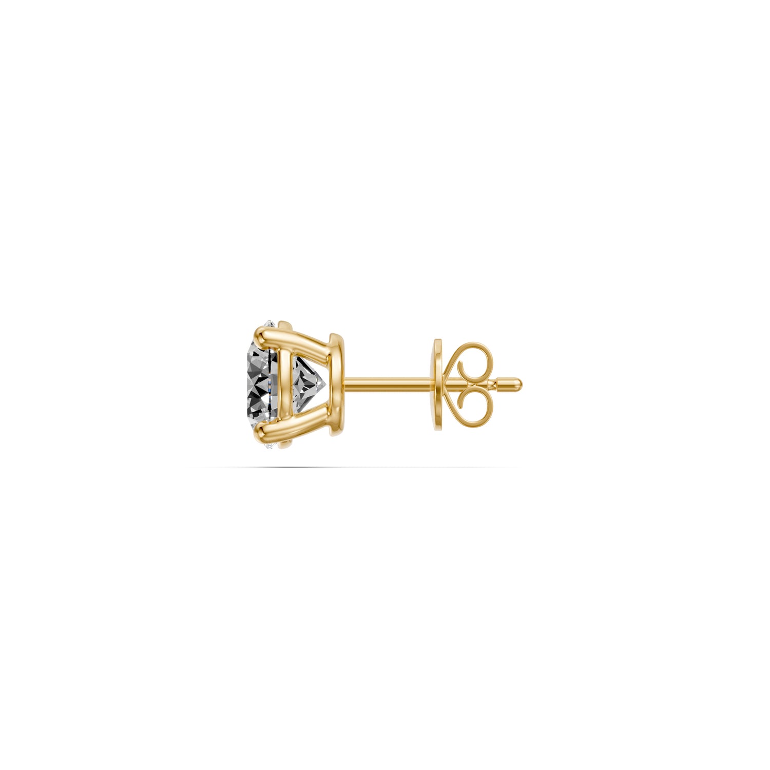 Diamond Stud Earrings in Yellow Gold