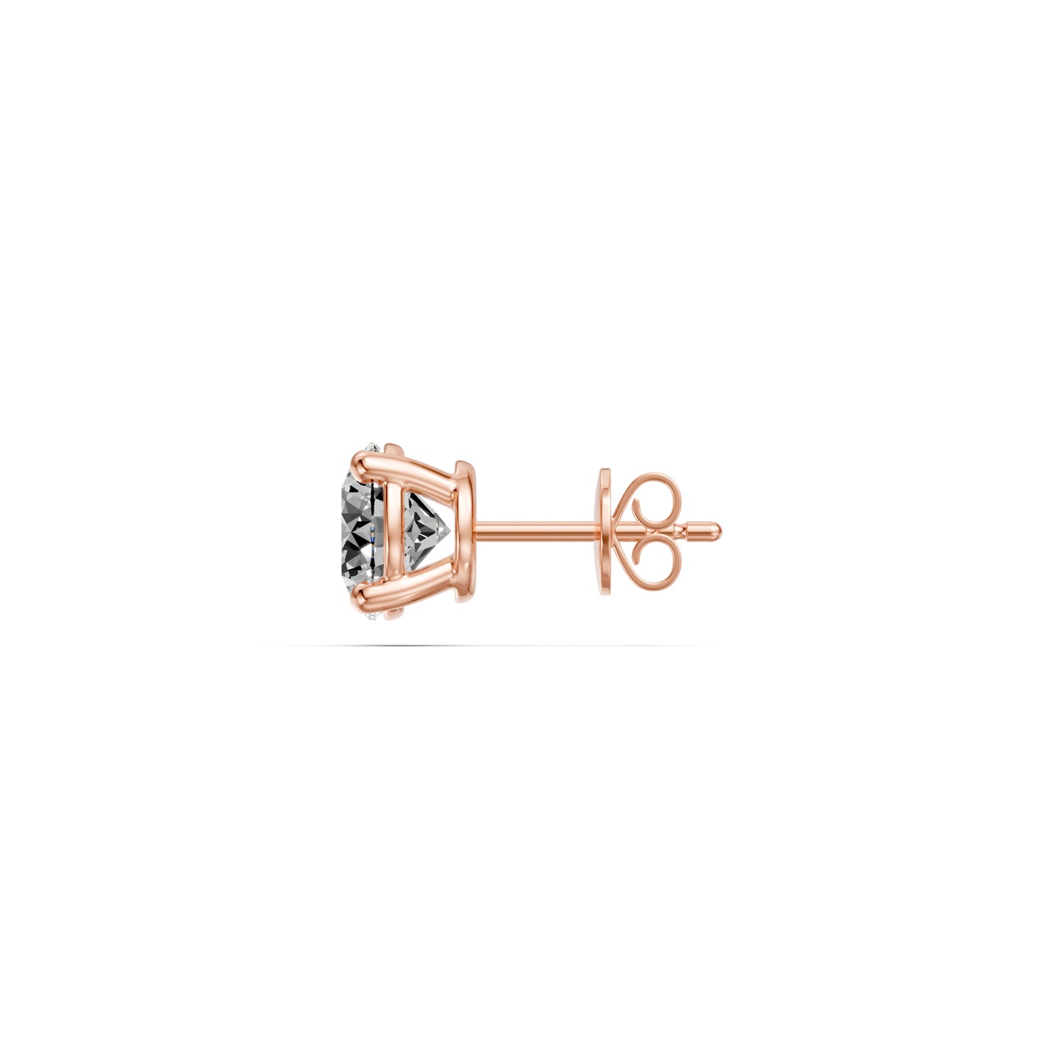 Diamond Stud Earrings in Rose Gold