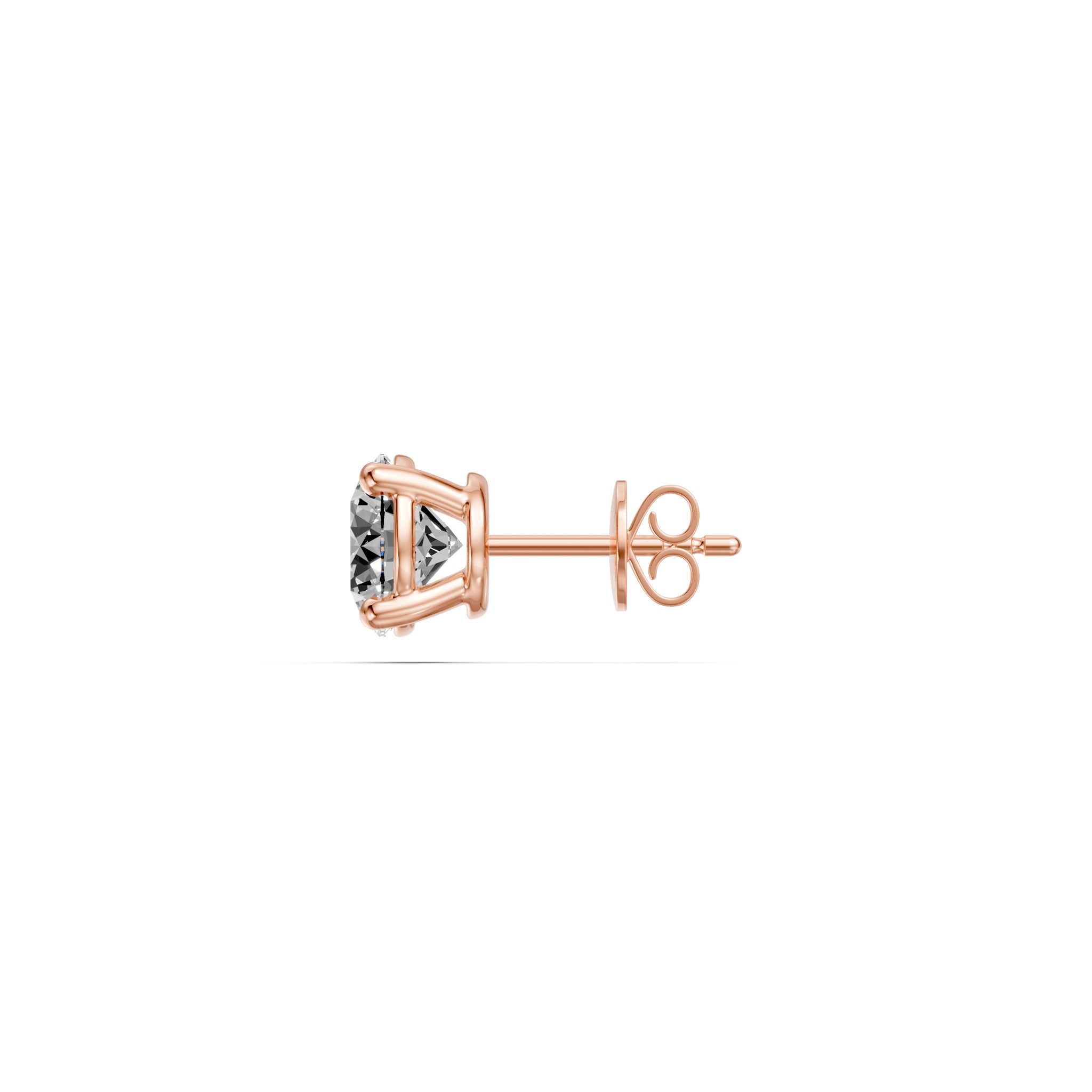 Diamond Stud Earrings in Rose Gold