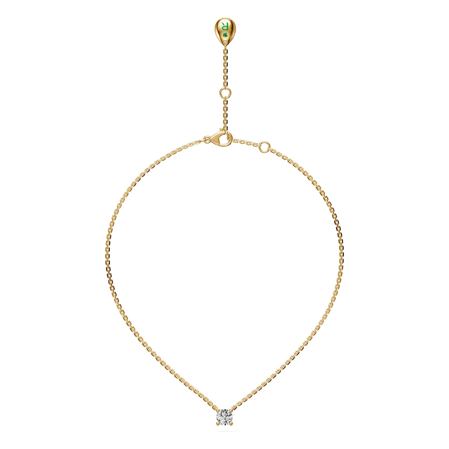 Diamond Necklace in Yellow Gold