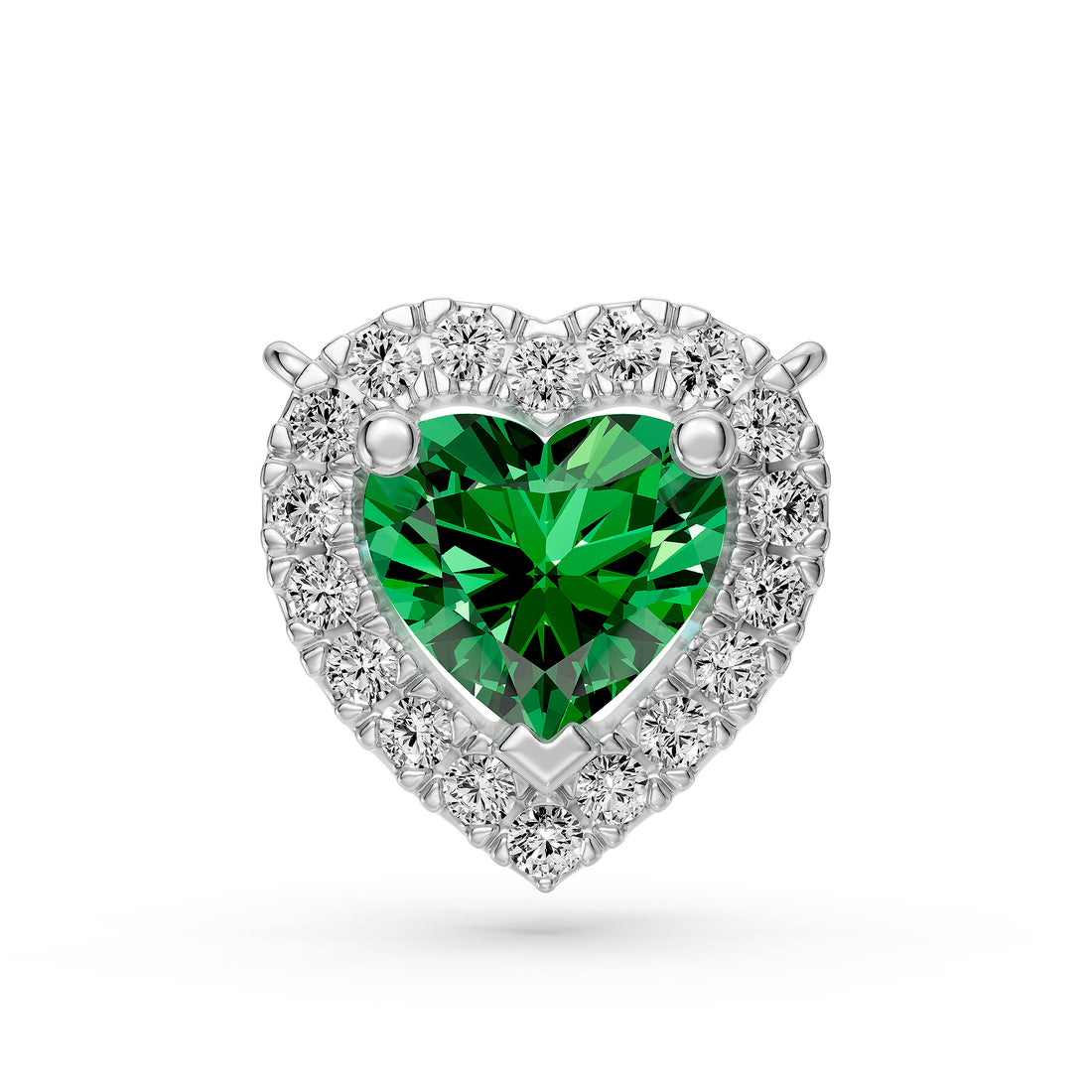 White Gold Necklace with Tsavorite Stone