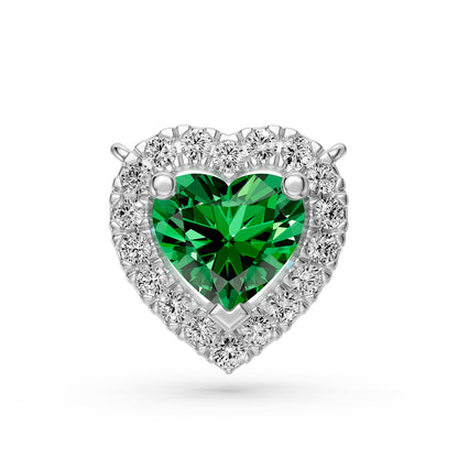 Balto aukso kaklo papuošalas su tsavoritu ir deimantais