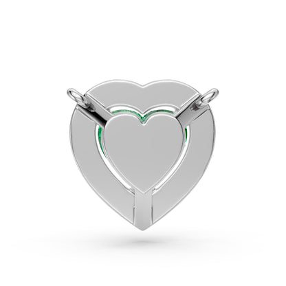 Balto aukso kaklo papuošalas su tsavoritu ir deimantais