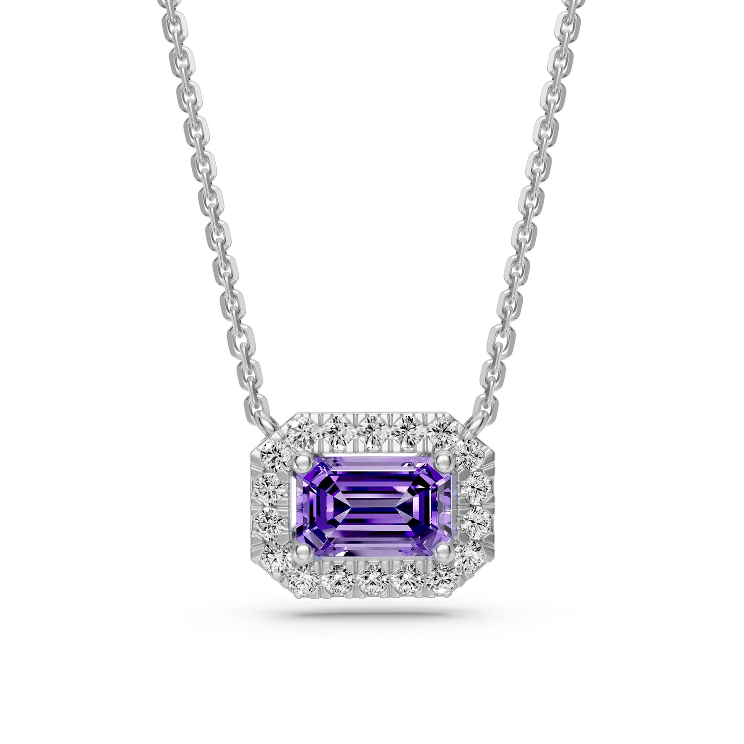 Diamond Necklace in White Gold