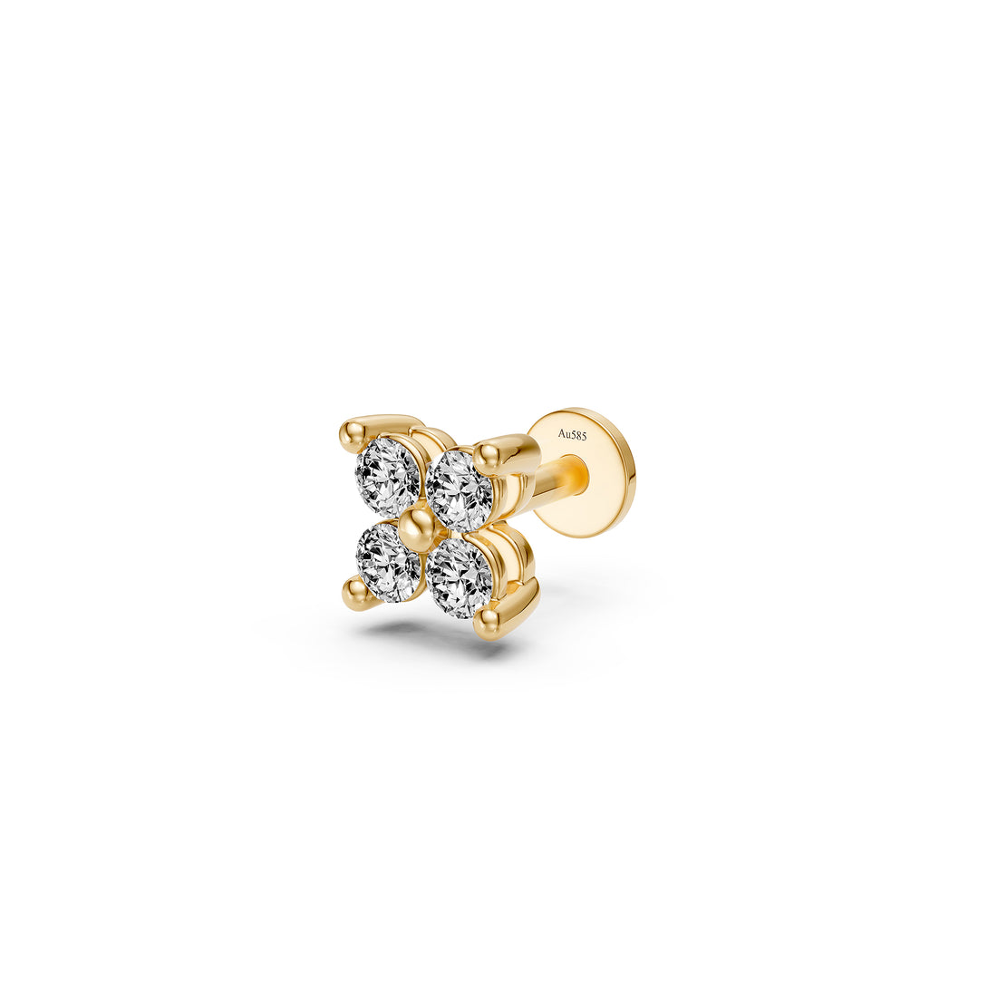 Diamond Piercing in Yellow Gold