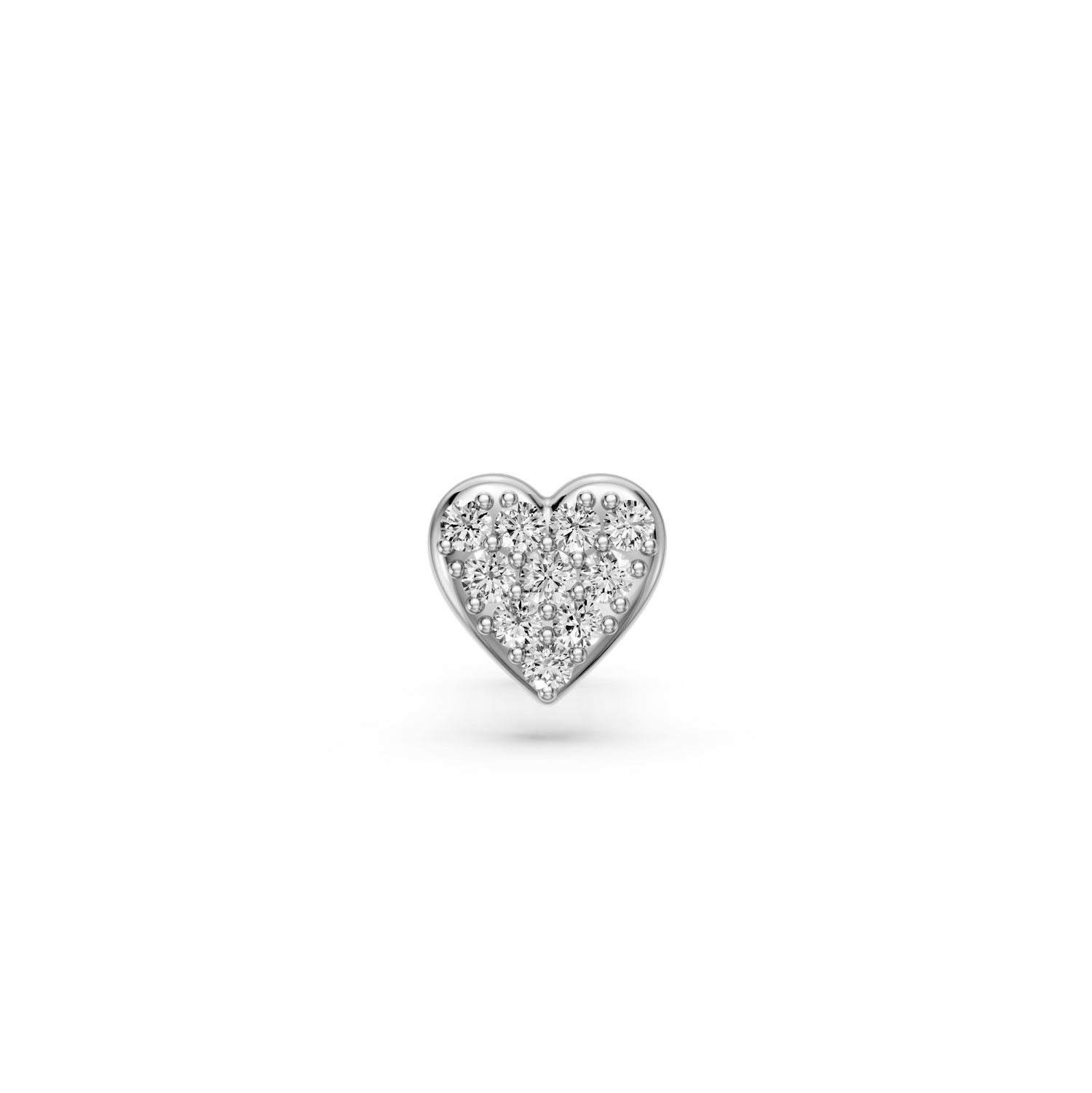 Heart Piercing in White Gold