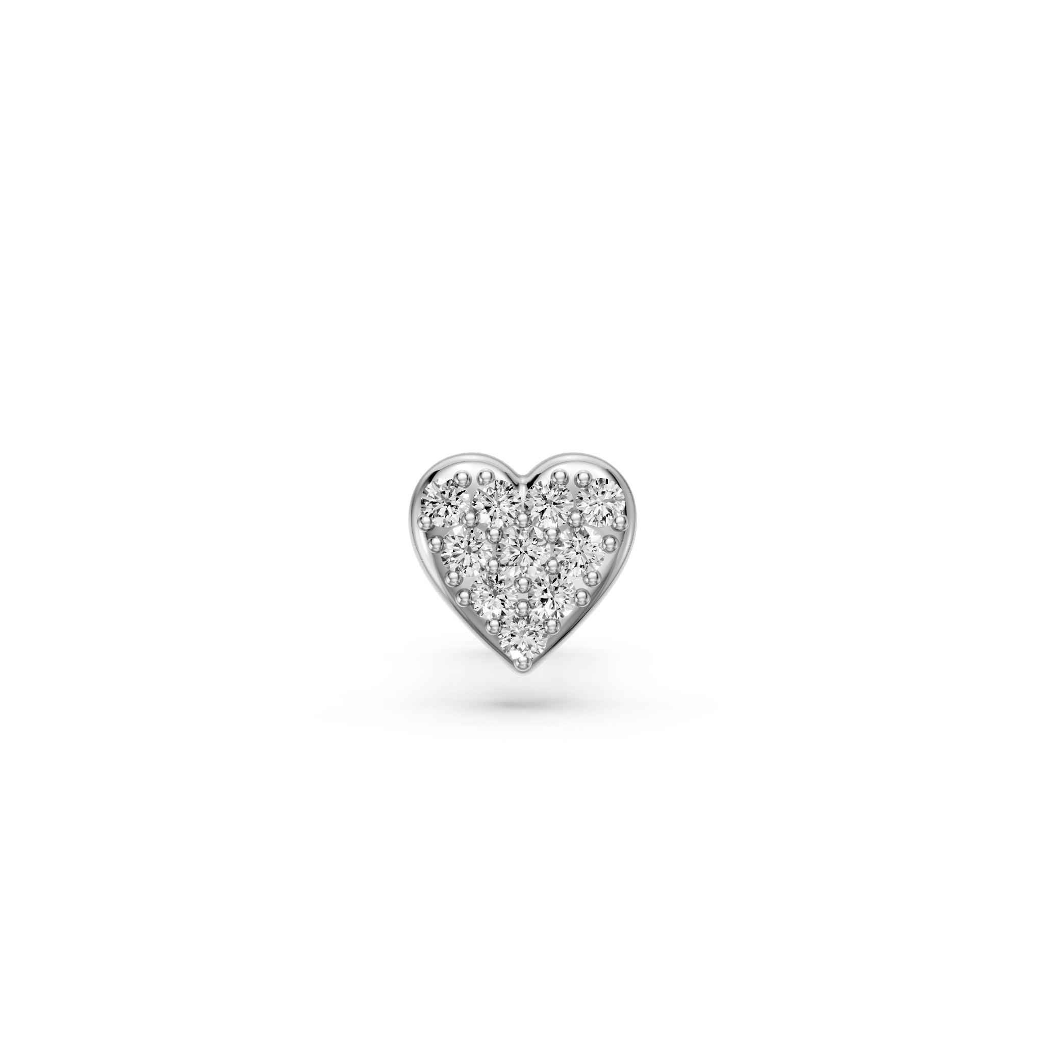 Heart Piercing in White Gold