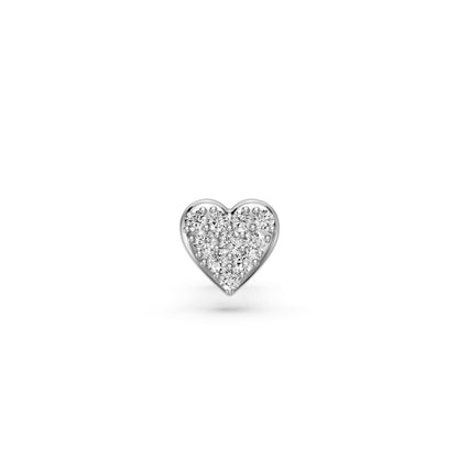 Heart Piercing in White Gold