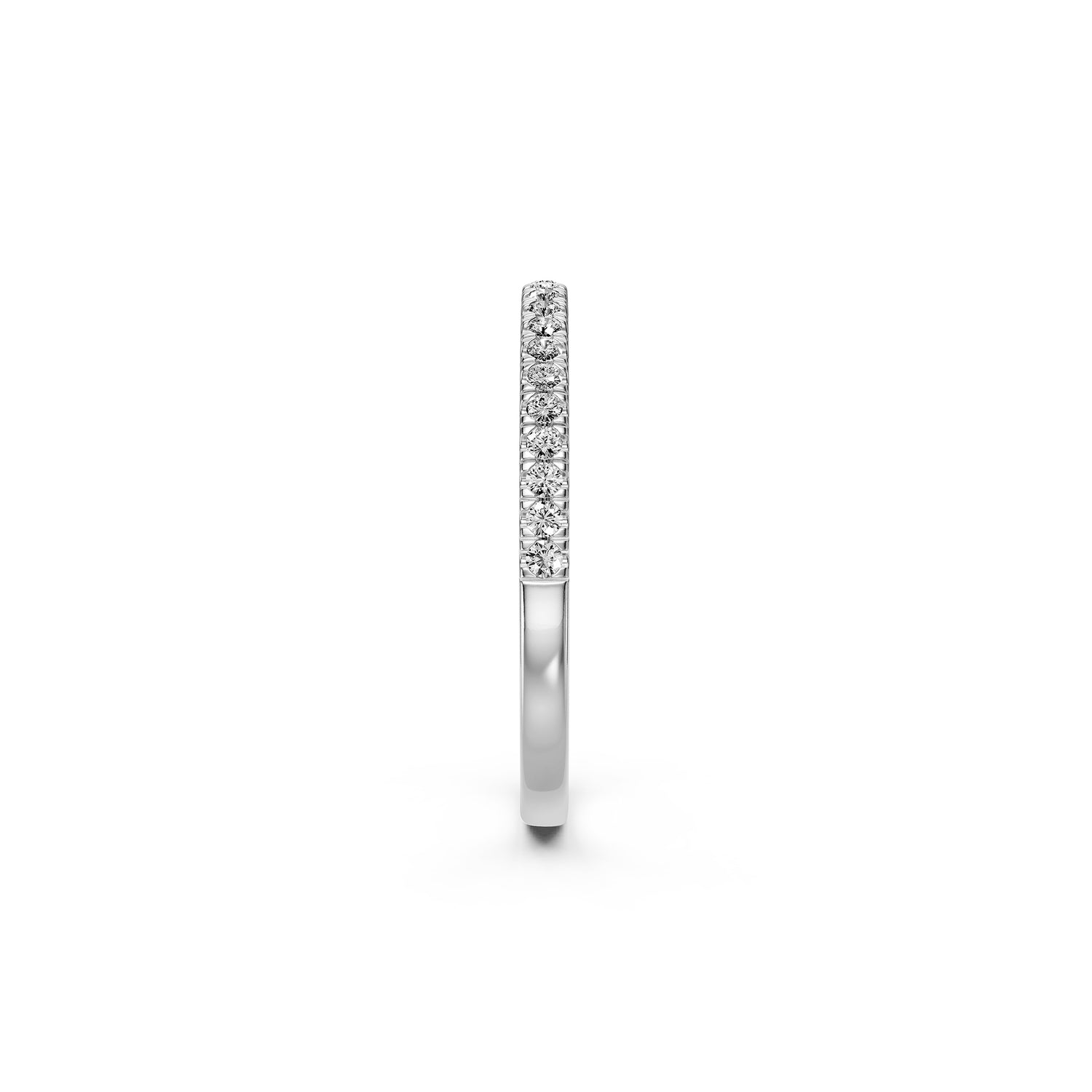 Balto aukso žiedas su deimantais