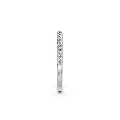 Balto aukso žiedas su deimantais