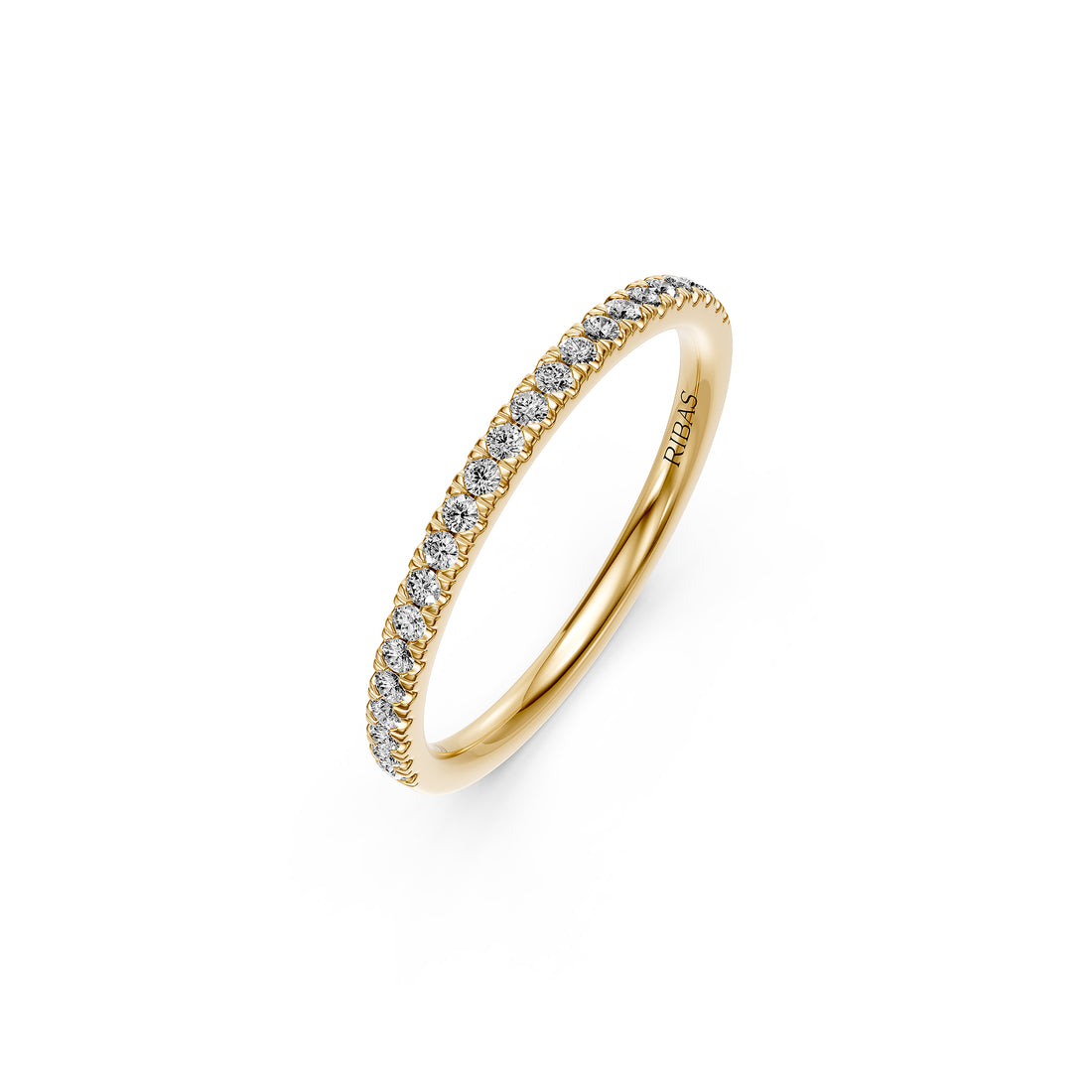 Diamond Band Ring in Yellow Gold