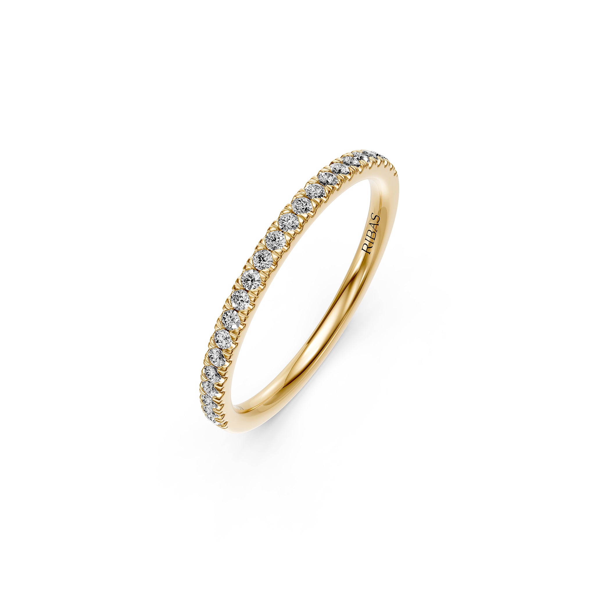 Diamond Band Ring in Yellow Gold