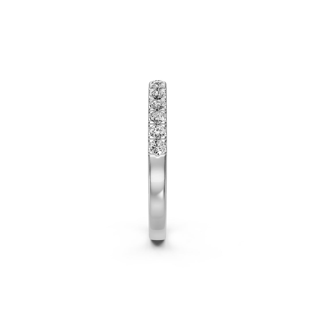 Diamond Band Ring in White Gold