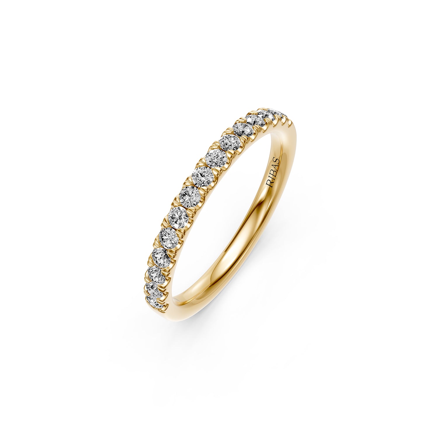 Diamond Band Ring in Yellow Gold