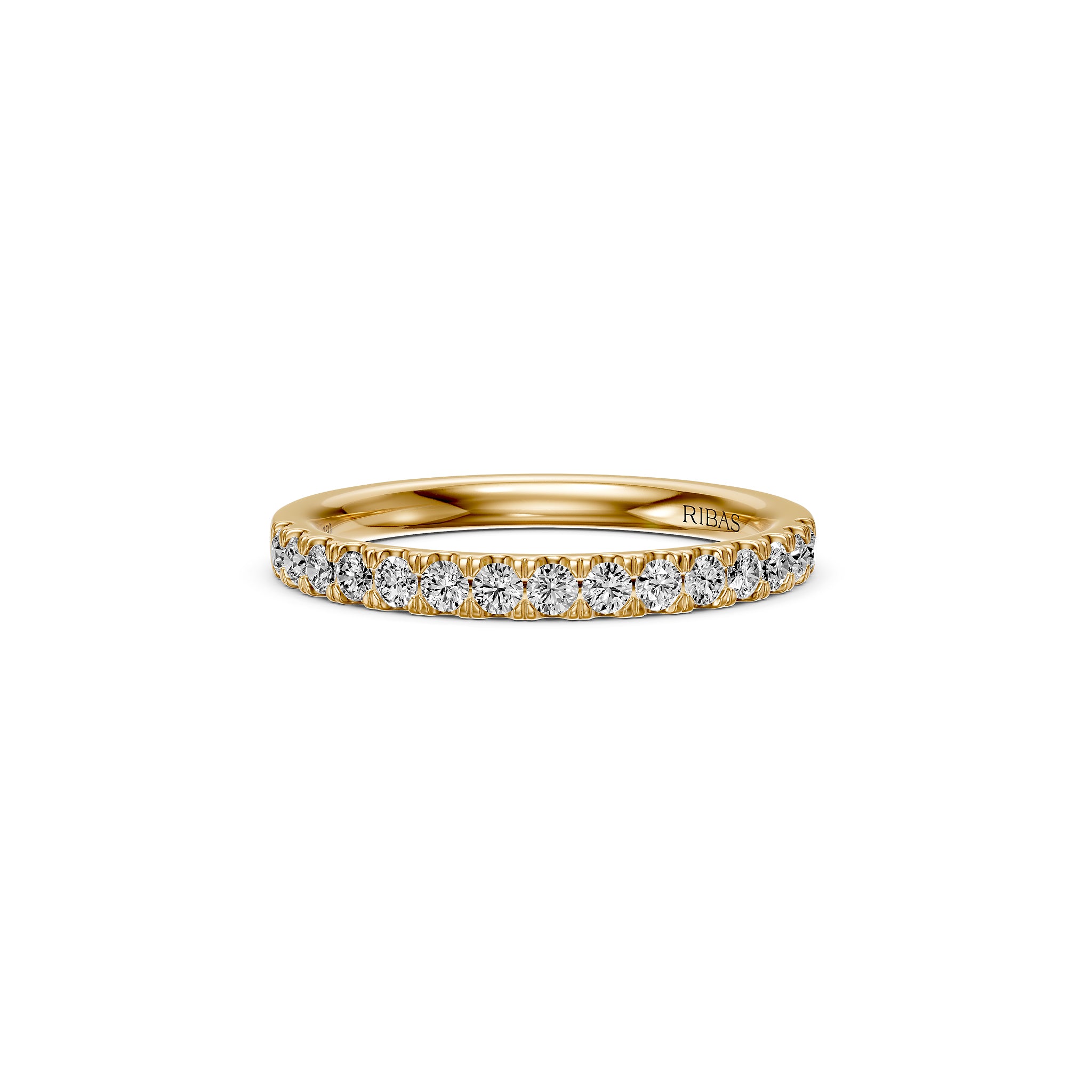 Diamond Band Ring in Yellow Gold