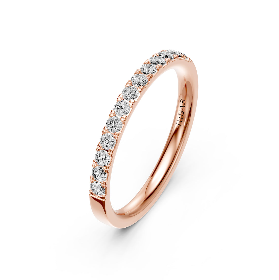 Diamond Band Ring in Rose Gold