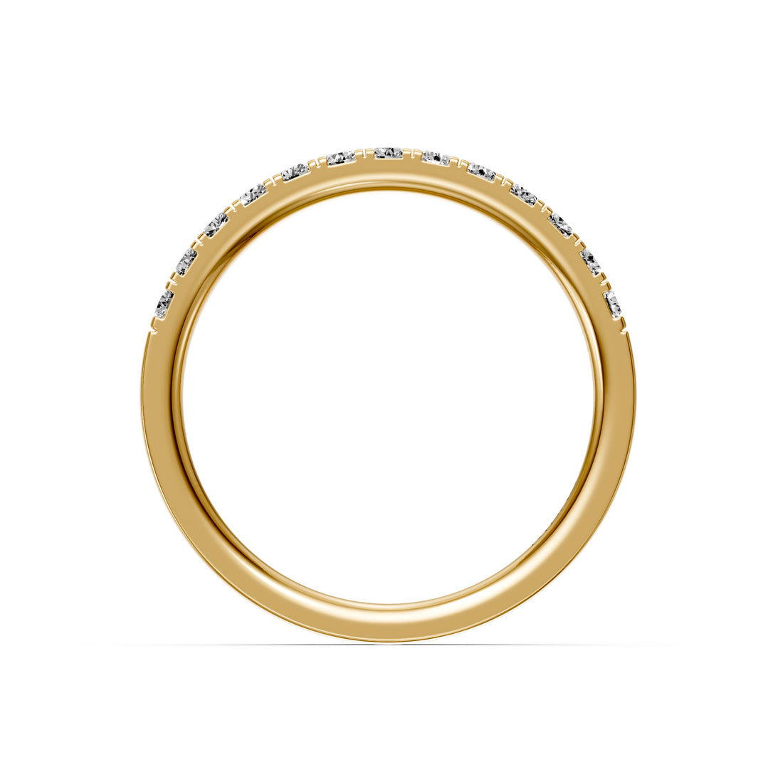 Diamond Band Ring in Yellow Gold