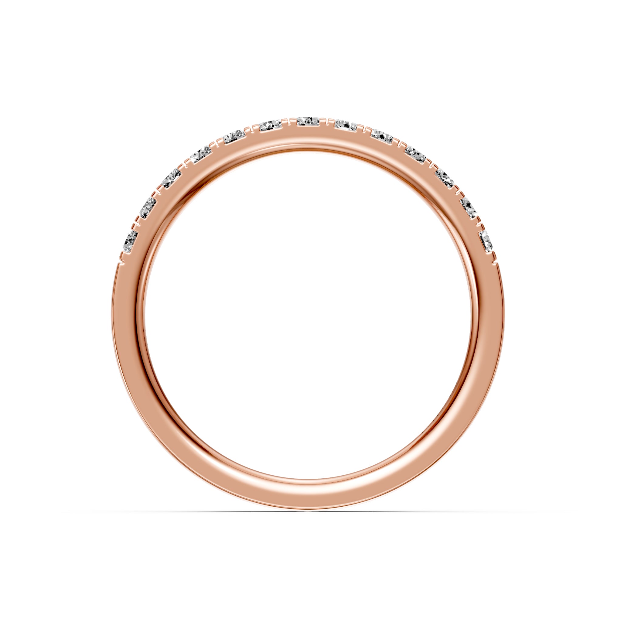 Diamond Band Ring in Rose Gold