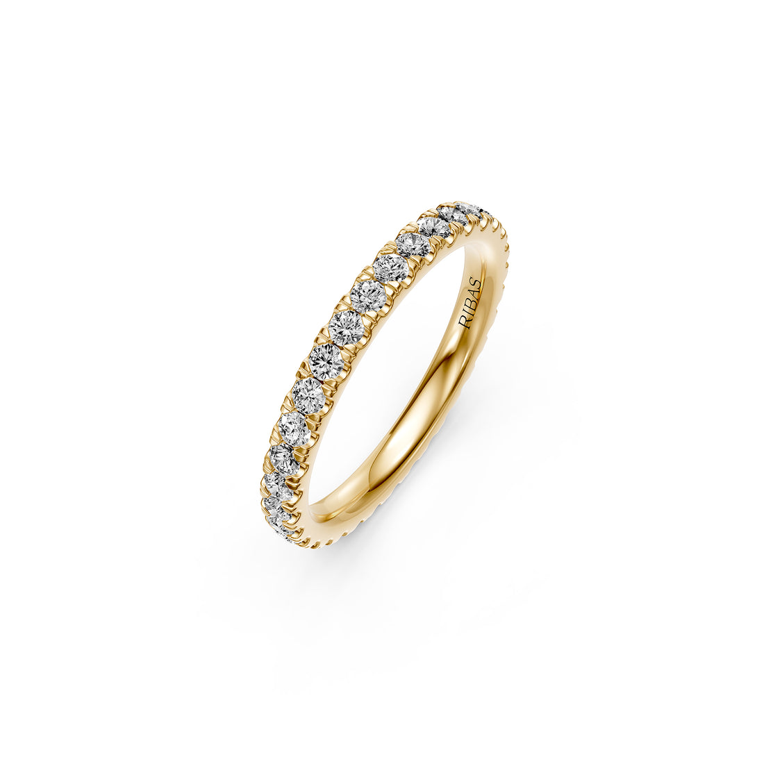 Diamond Band Ring in Yellow Gold