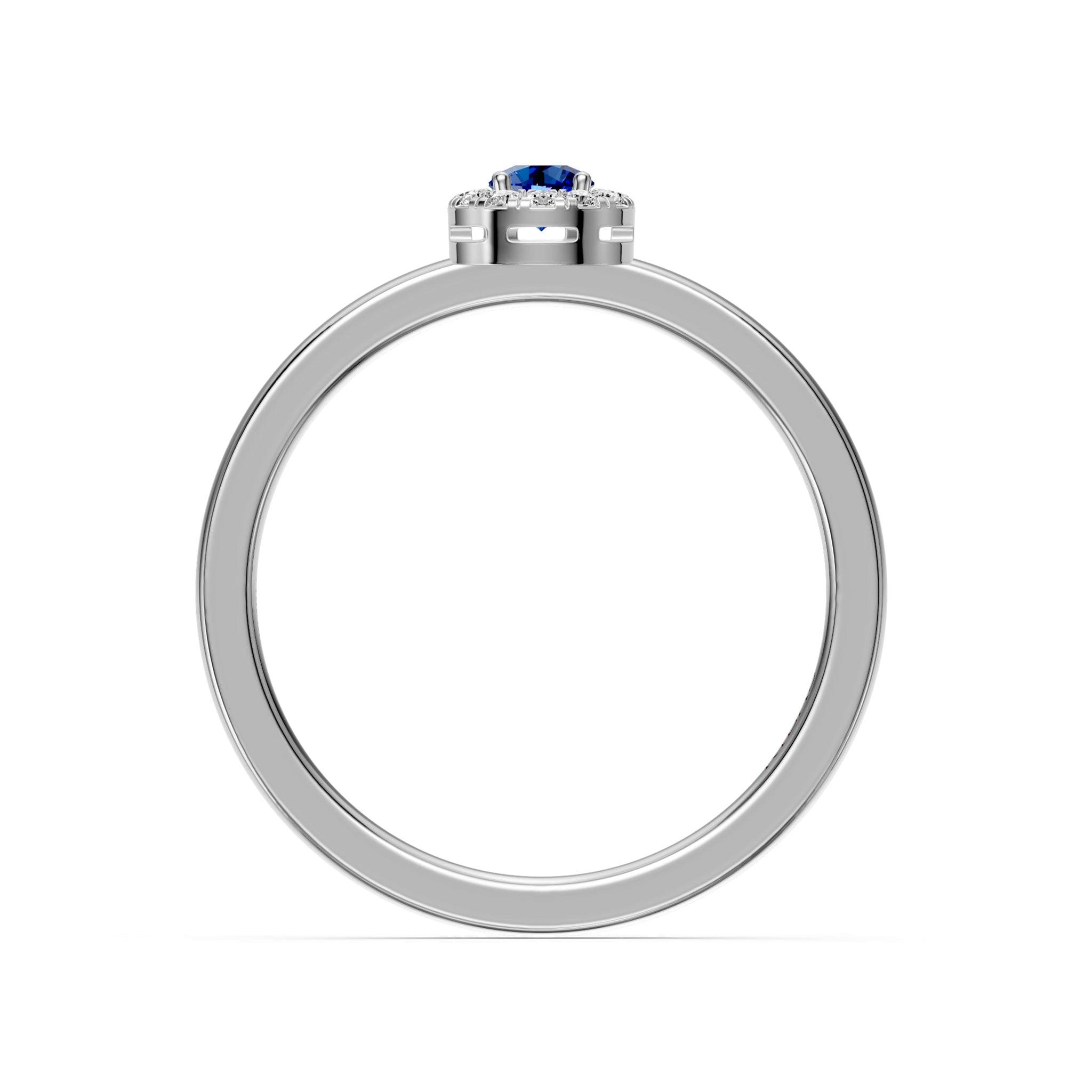 Emerald and Diamond Ring in White Gold