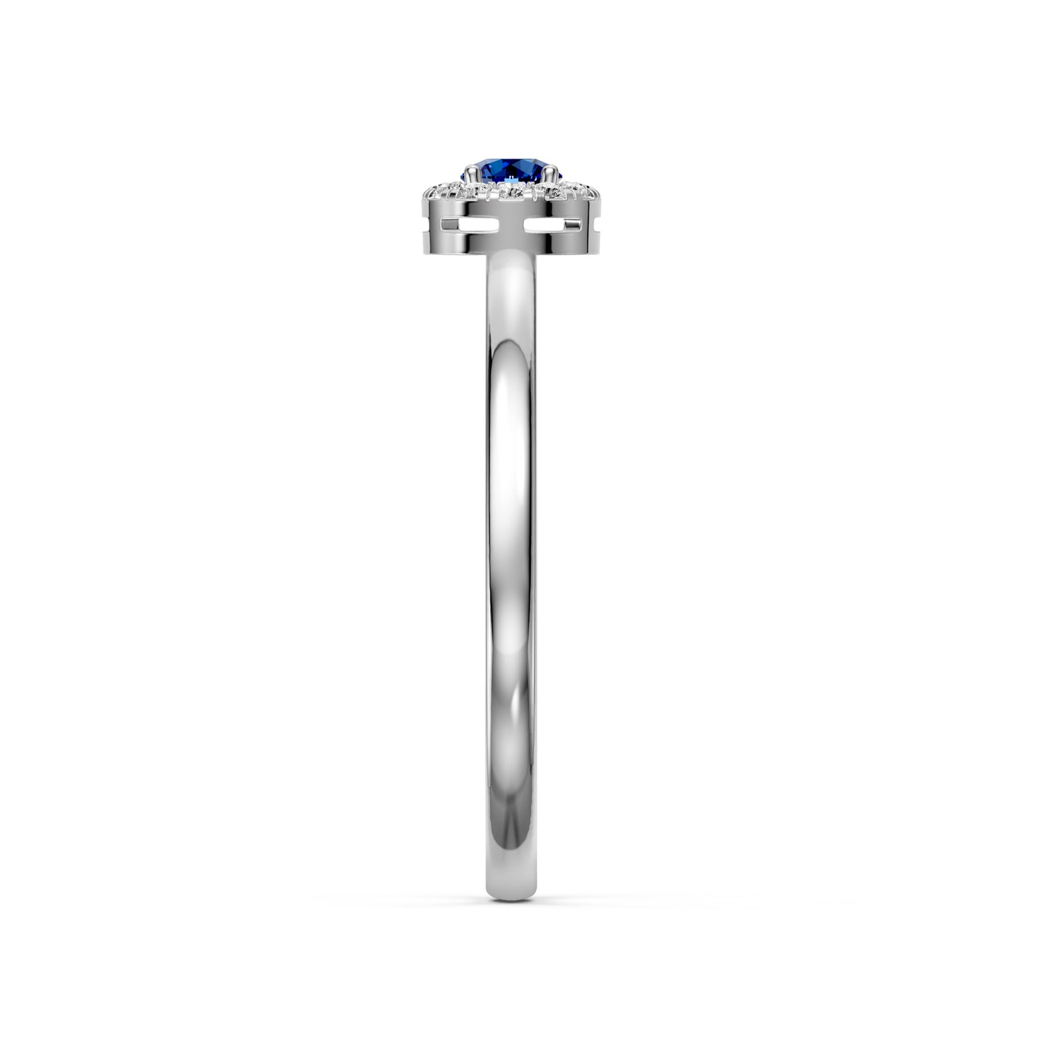 Emerald and Diamond Ring in White Gold
