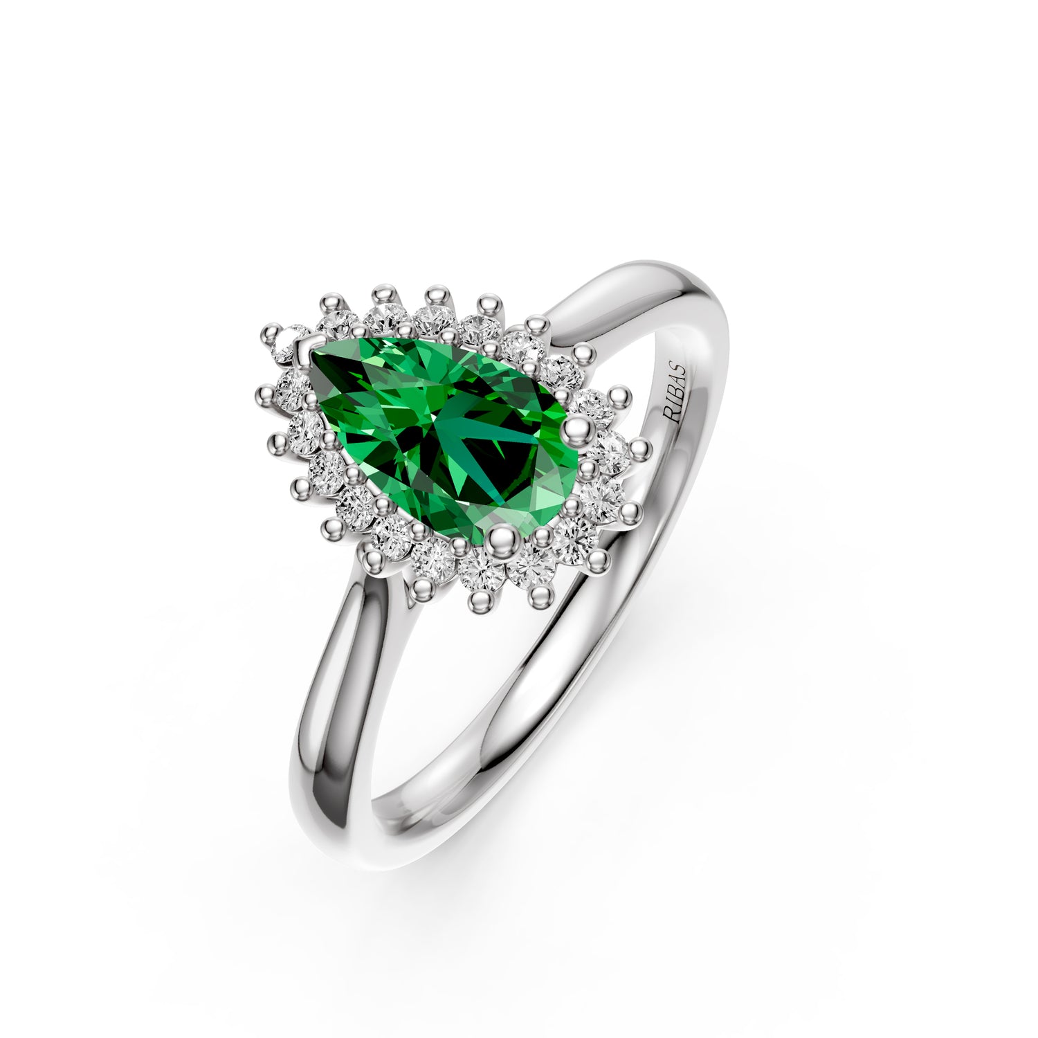 Diamond Ring with Tanzanite in White Gold