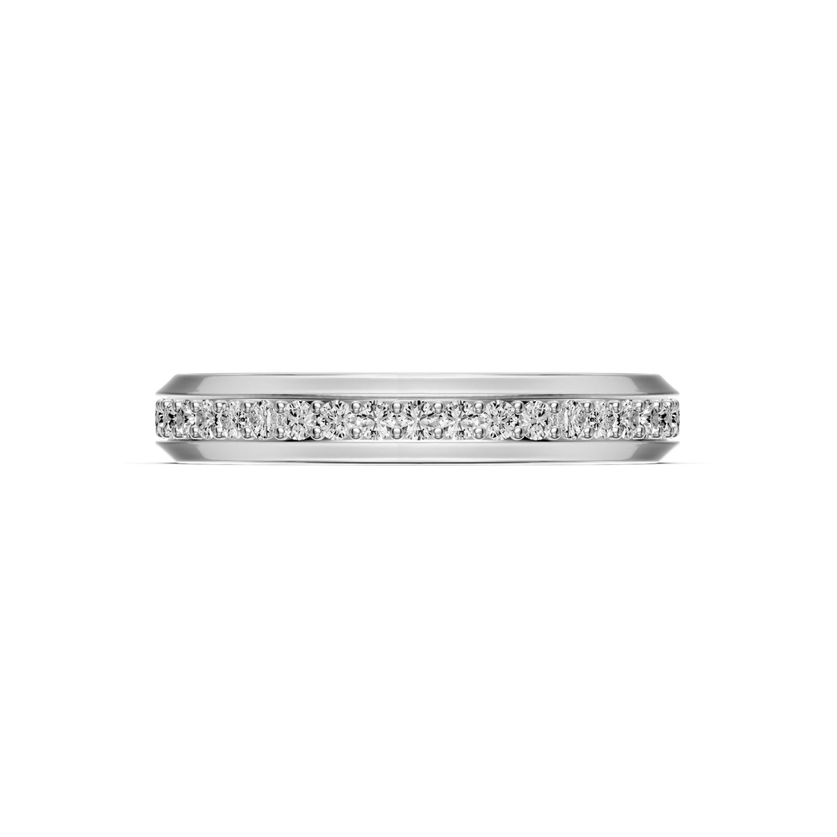 Balto aukso žiedas su deimantais