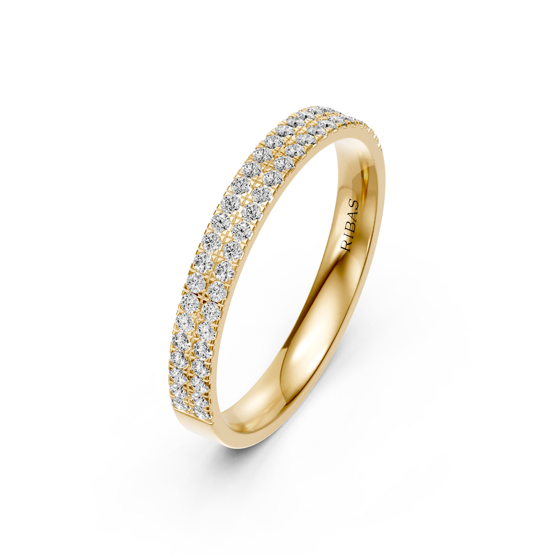 Diamond Band Ring in Yellow Gold