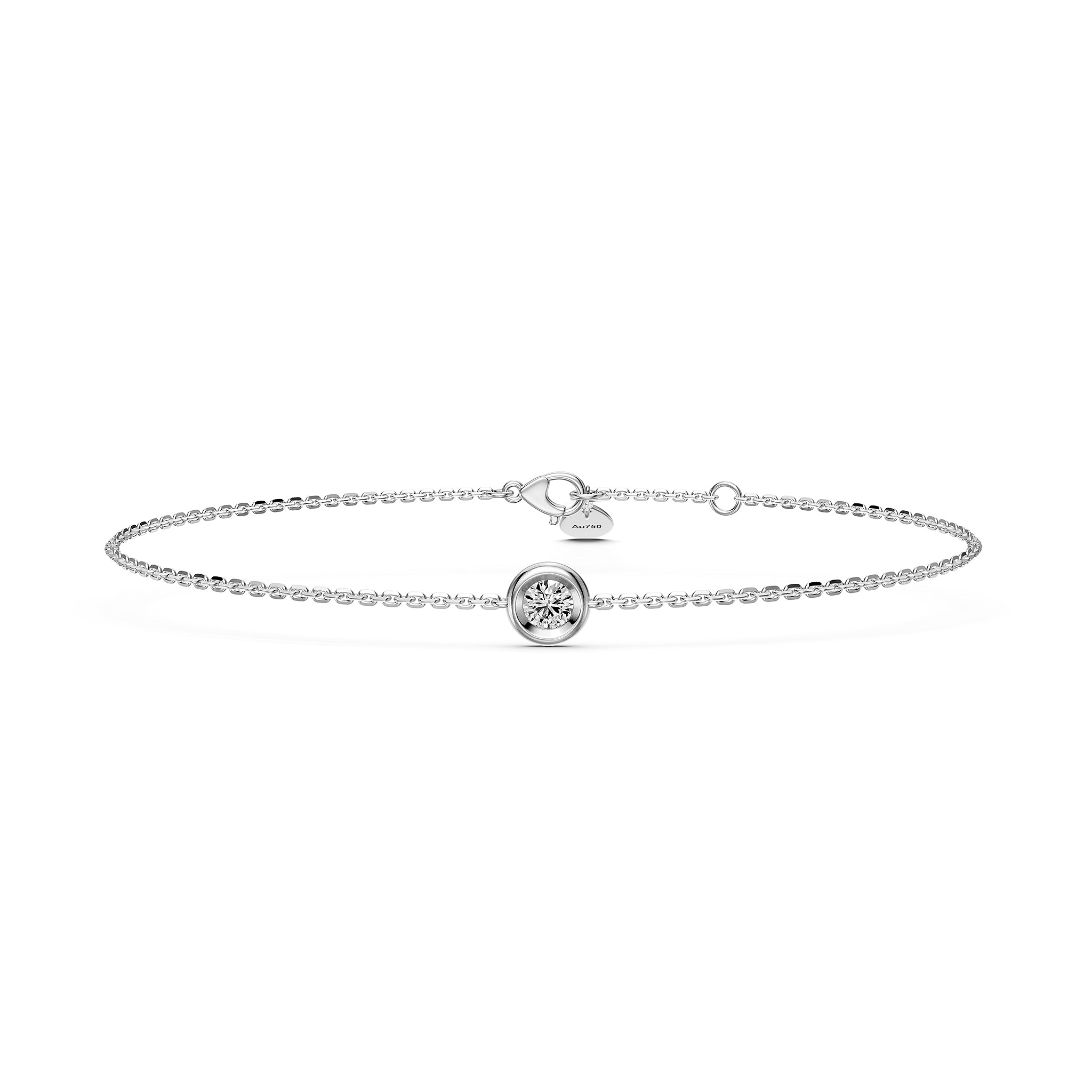 Diamond Bracelet in White Gold