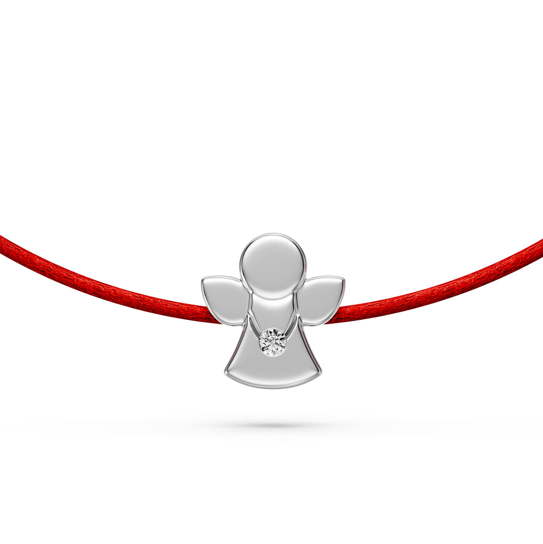 String Bracelet with Diamond in White Gold "Angel"