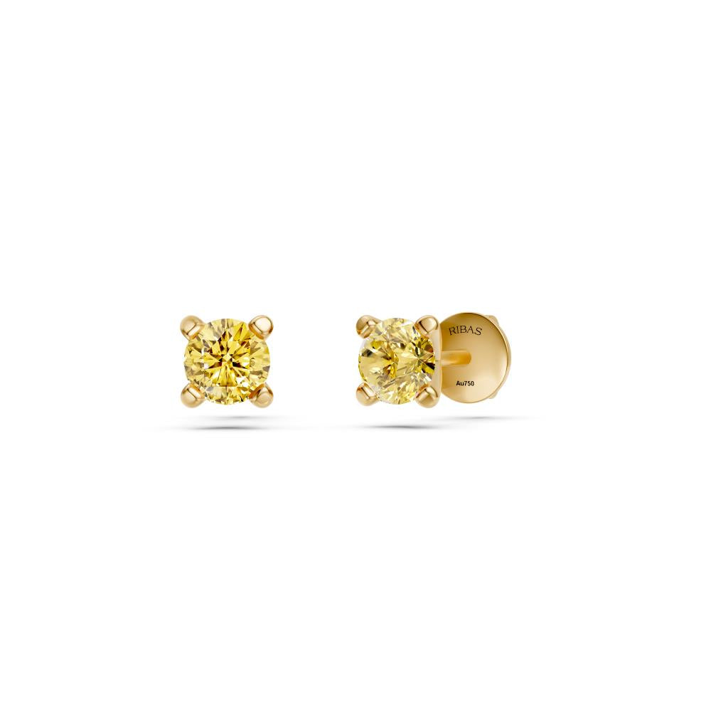 Yellow Sapphire Earring in Yellow Gold