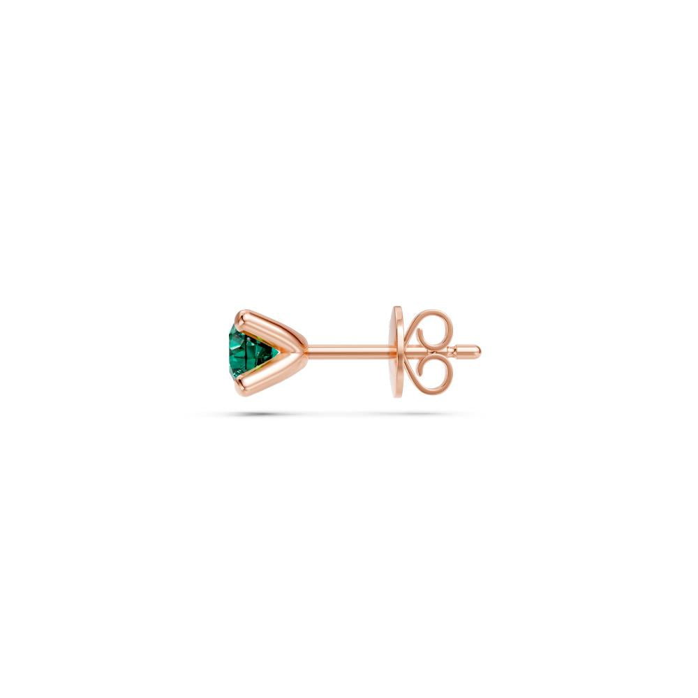 Green Sapphire Earring in Rose Gold